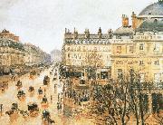 Camille Pissarro Theater Square, the French rain Spain oil painting artist